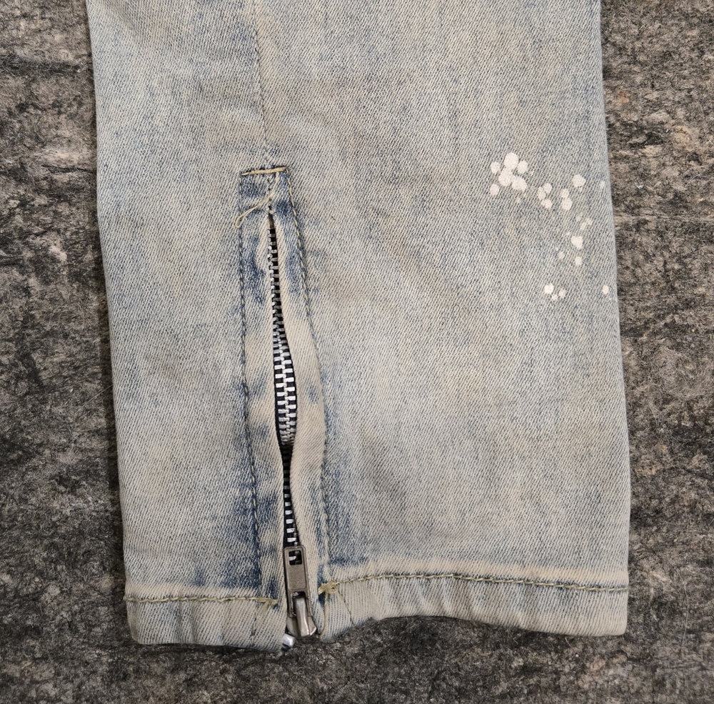 ROMWE Guys Ripped Zipper Hem Jeans - Picture 5 of 7
